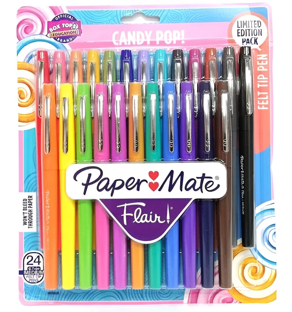 Paper Mate Mini+ Stylo Effaceur Pointe Fine - Lot De 5 - Bleu - Idéal École Bureau