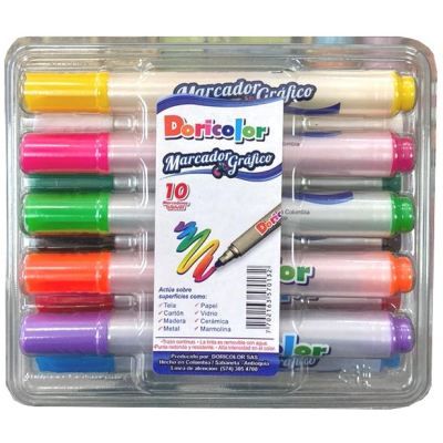 Marcador Grafico Doricolor X 10 Und