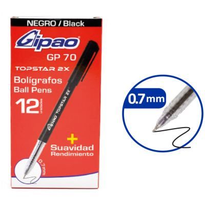 Lapicero Gipao GP70 Tapa 0.7 Caja X 12 UND