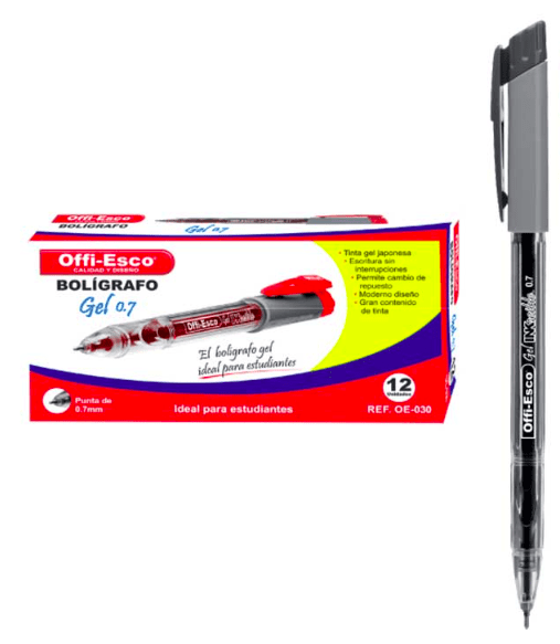 lapicero gel offiesco tapa