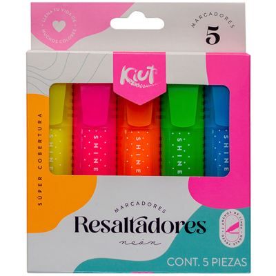 Resaltador kiut Neón X 5 Und
