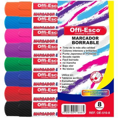 Marcador Borrable X 8 Und Offiesco