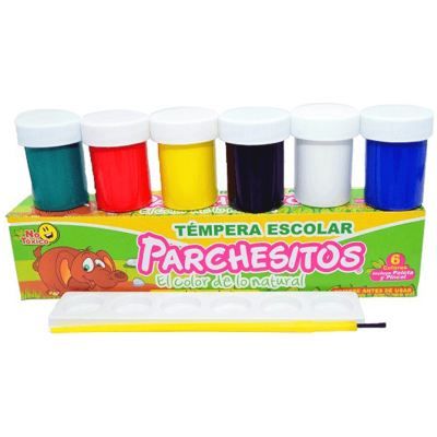 Temperas Parchesito X 6 Und – X 12 Und – X 6 Metalizados  X 6 Pastel – X 6 Fluorescente