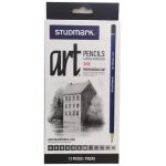Lápiz Dibujo Caja Metal x 12 Und - Lápiz Studmark x 12 Und