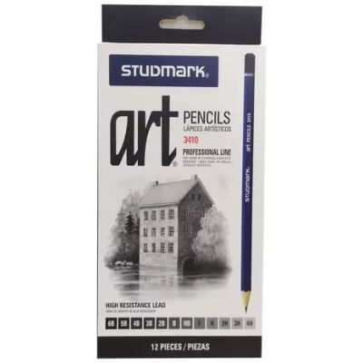 Lápiz Dibujo Caja Metal x 12 Und - Lápiz Studmark x 12 Und