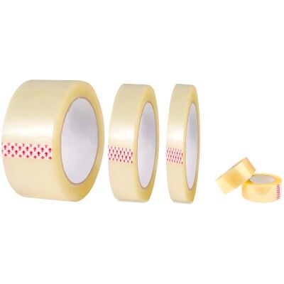 Cinta Transparente 12 mm Pequeña – 12 mm Grande – 24 mm Impronta – 48 mm x 100 M - 48 mm x 200 M - 48 mm x 300 M